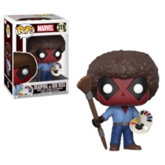 bob ross pop keychain